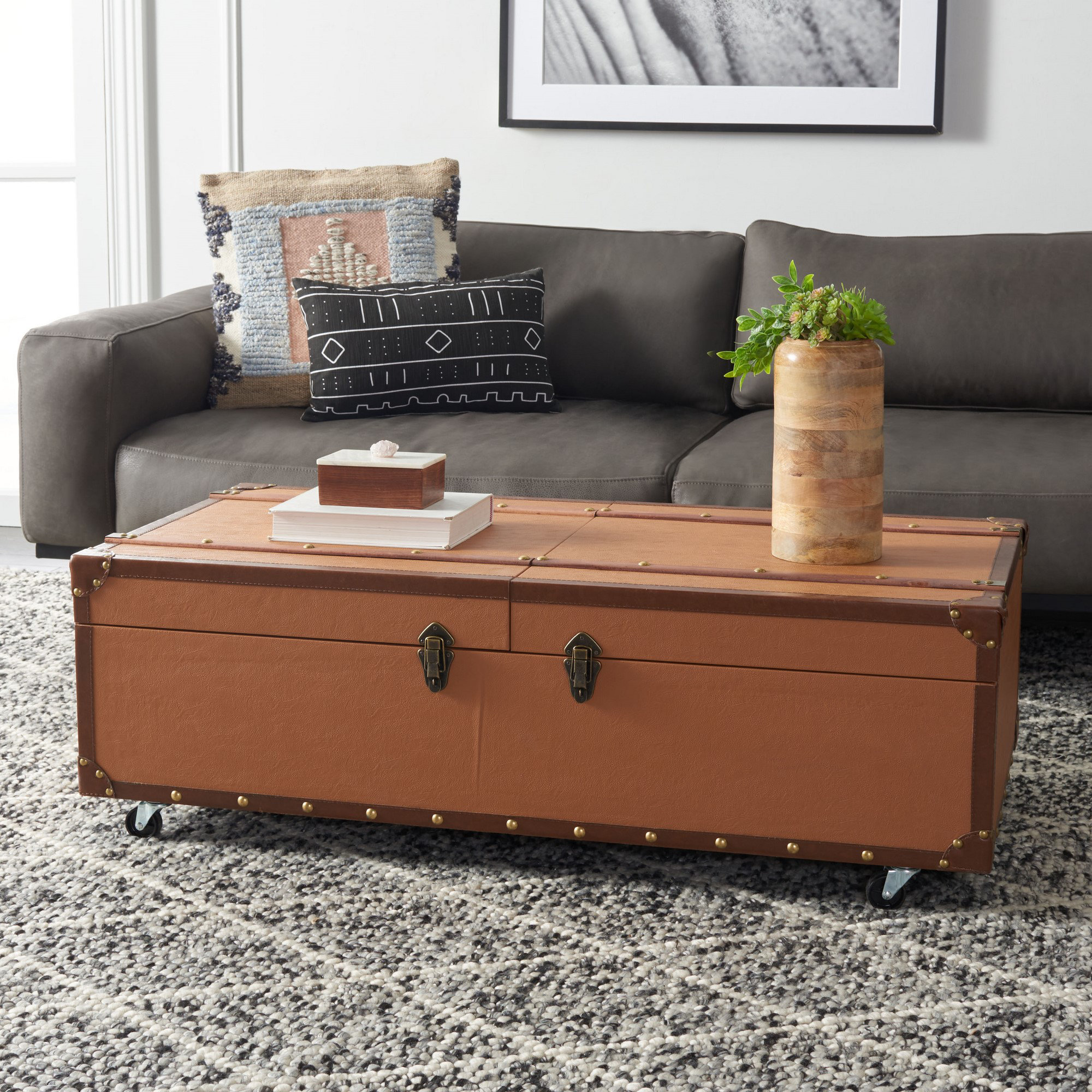 World Menagerie Rocker Extendable Wheel Coffee Table with World Menagerie Rocker Extendable Wheel Coffee Table with